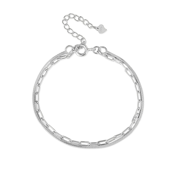 ol&co Silver Double Stacking Bracelet