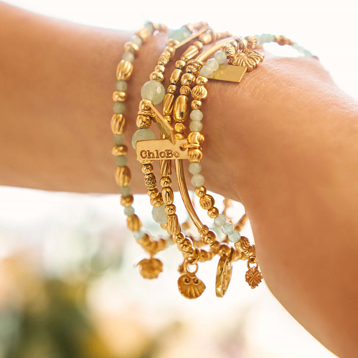 ChloBo Gold Forever Blooming Aventurine Bracelet