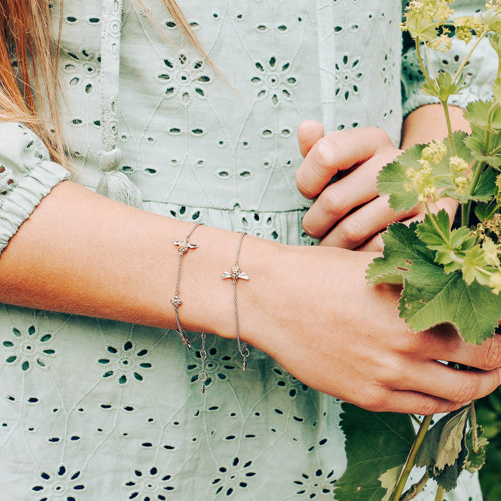 Kit Heath Silver Blossom Flyte Honey Bee Bracelet