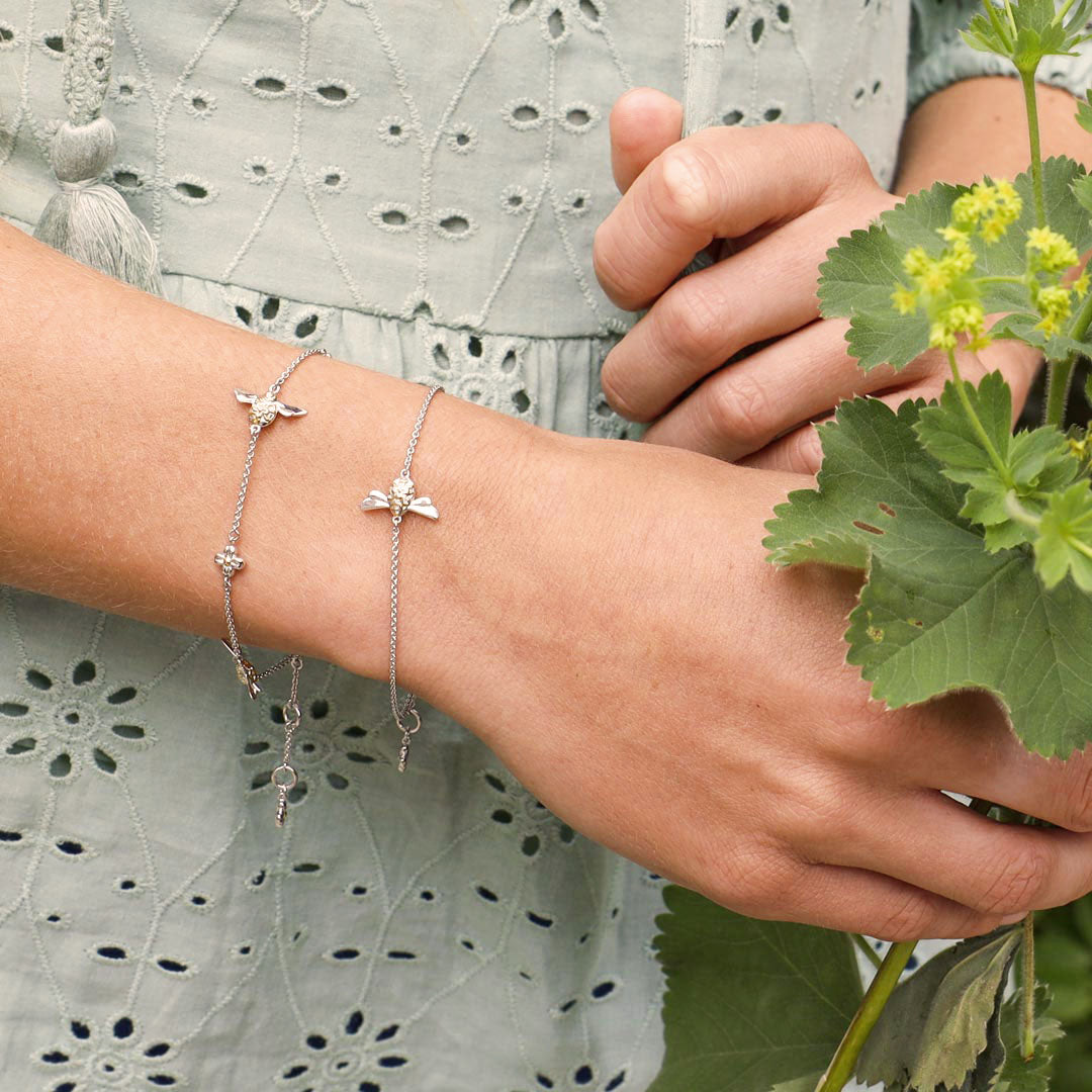 Kit Heath Silver Blossom Flyte Honey Bee Bracelet