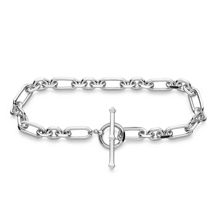 Kit Heath Silver Revival Figaro Chain T-Bar Bracelet