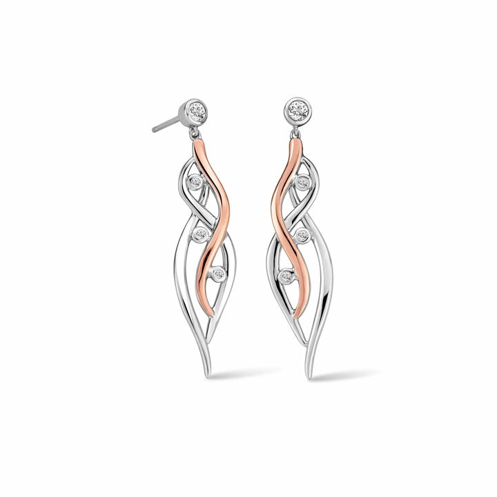 Clogau Silver Swallow Falls Drop Earrings