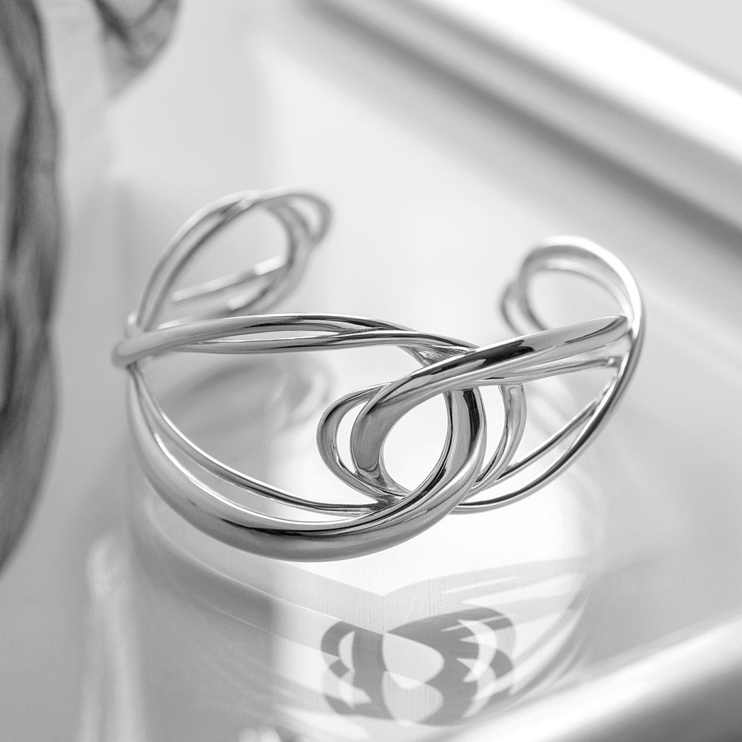 Kit Heath Silver Infinity Grande Cuff Bangle