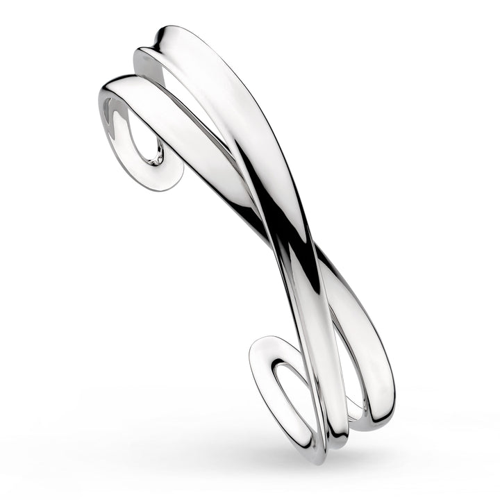 Kit Heath Silver Serenity Grande Crossover Cuff Bangle