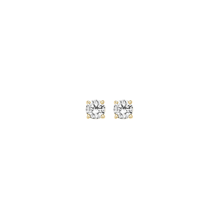 Blush 14ct Solid Gold Zirconia Stud Earrings