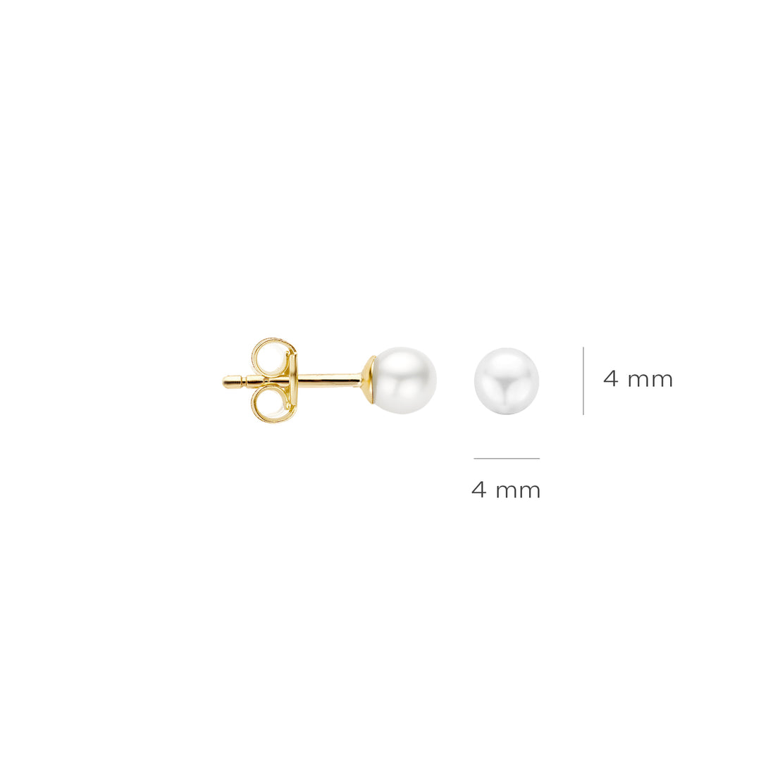 Blush 14ct Solid Gold Fresh Water Pearl Stud Earrings