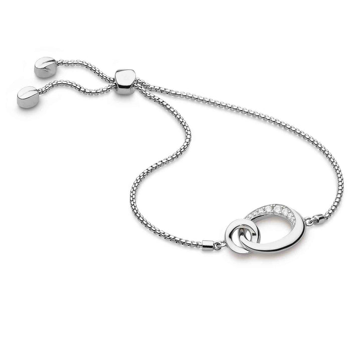 Kit Heath Silver Bevel Cirque Pave Toggle Bracelet