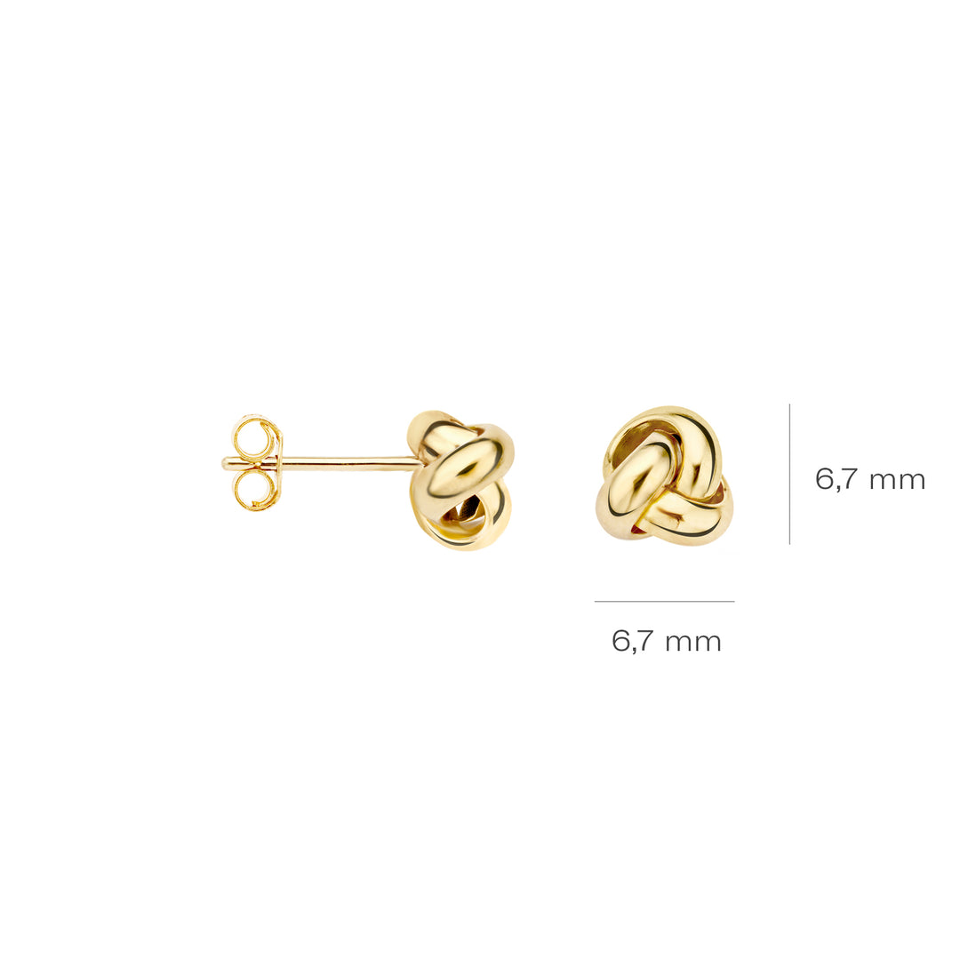 Blush 14ct Solid Gold Twisted Stud Earrings