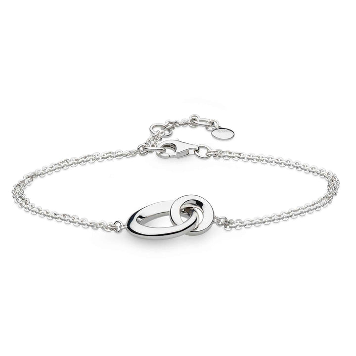 Kit Heath Silver Bevel Cirque Double Chain Bracelet