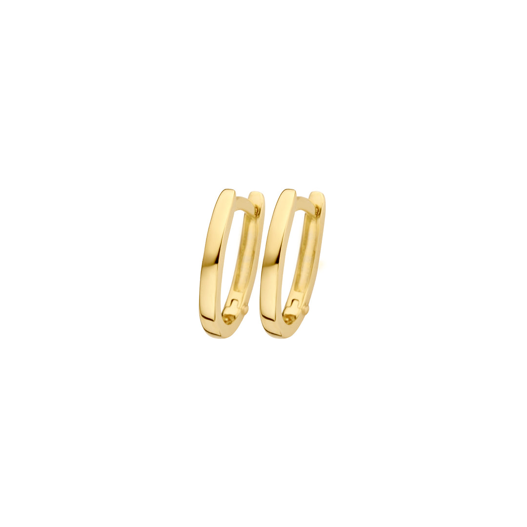 Blush 14ct Solid Gold Oval Hoop Earrings