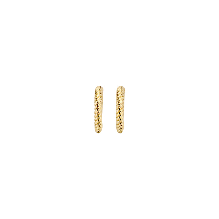 Blush 14ct Solid Gold Twist Hoop Earrings