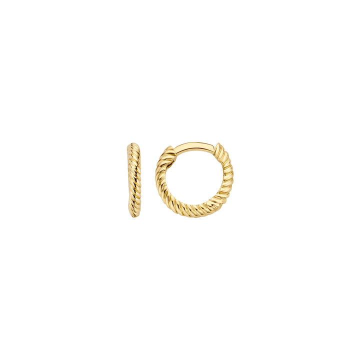 Blush 14ct Solid Gold Twist Hoop Earrings