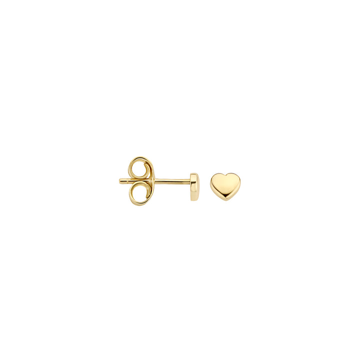 Blush 14ct Solid Gold Polished Heart Stud Earrings