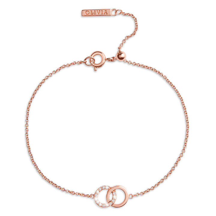 Olivia Burton Rose Gold Bejewelled Interlink Chain Bracelet