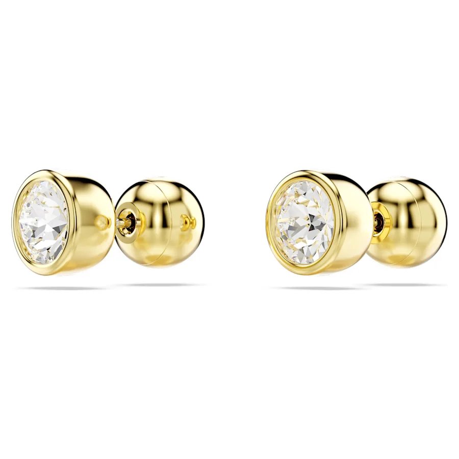 Swarovski Gold Imber Round Cut Stud Earrings