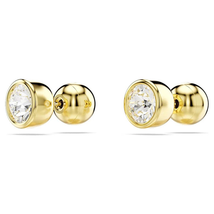 Swarovski Gold Imber Round Cut Stud Earrings