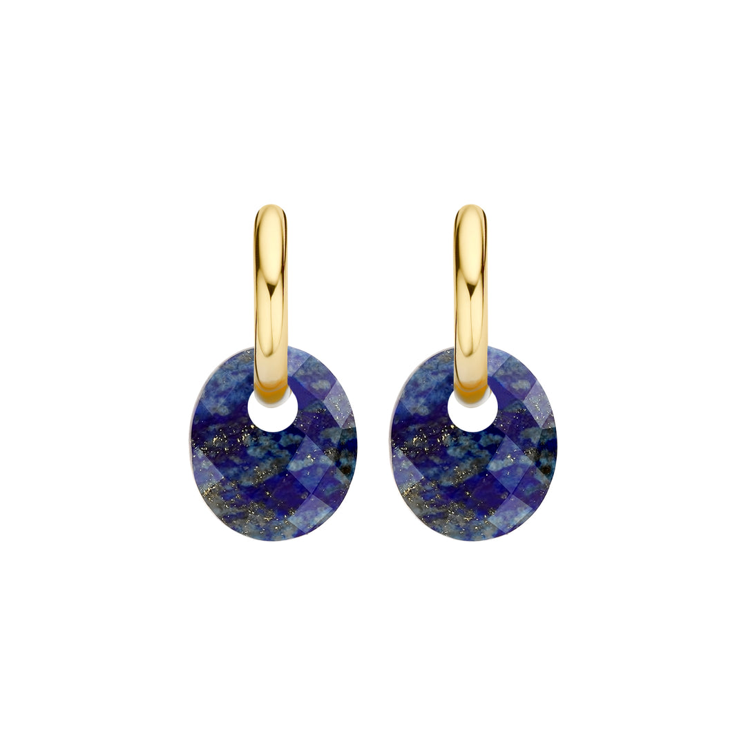 Blush Mineral Stone Lapis Earring Charms