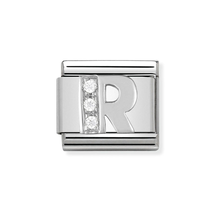 Nomination Silver Classic Sparkle Letter Initials A-Z Charms