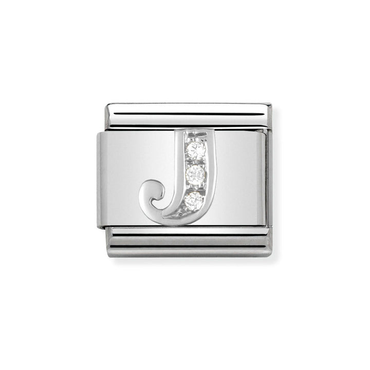 Nomination Silver Classic Sparkle Letter Initials A-Z Charms