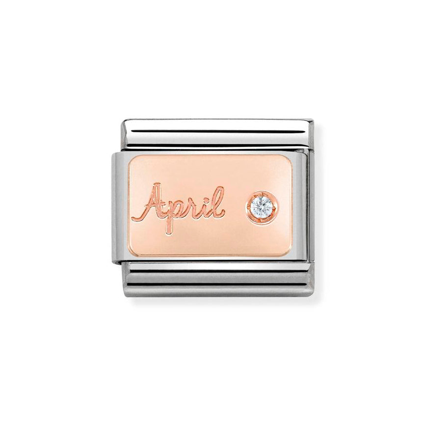 Nomination Classic Rose Gold Birth Month Stone Charm