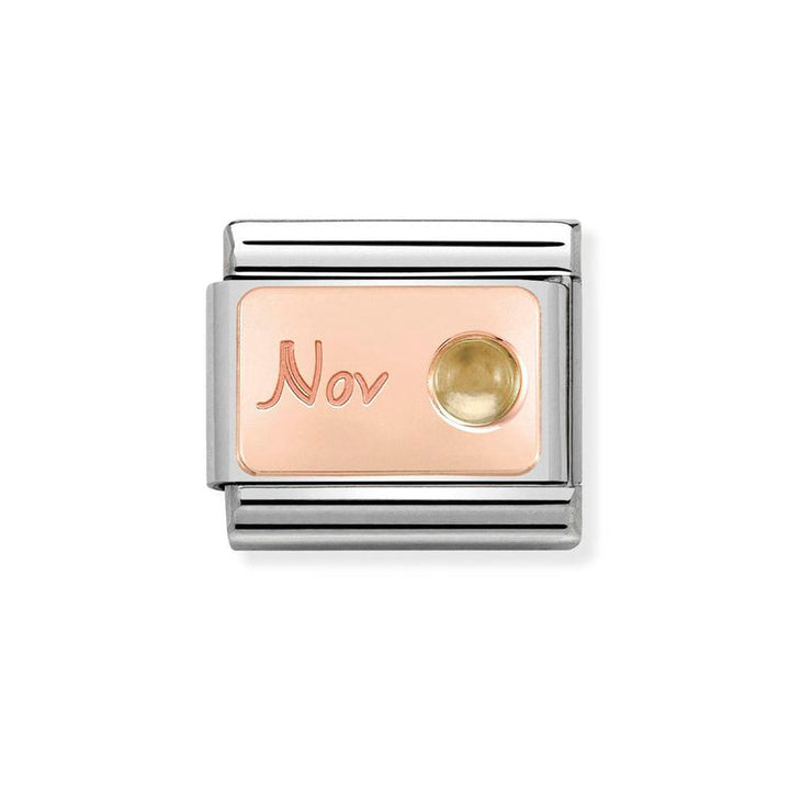 Nomination Classic Rose Gold Birth Month Stone Charm