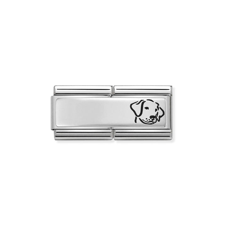 Nomination Classic Silver Engravable Double Dog Charm