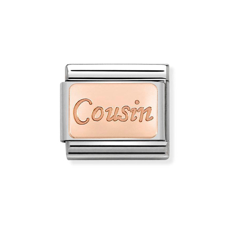 Nomination Rose Gold Classic Cousin Plate Charm