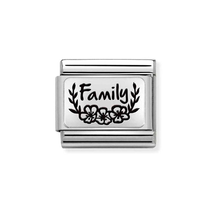 Nomination Classic Silver Family with Flowers Charm