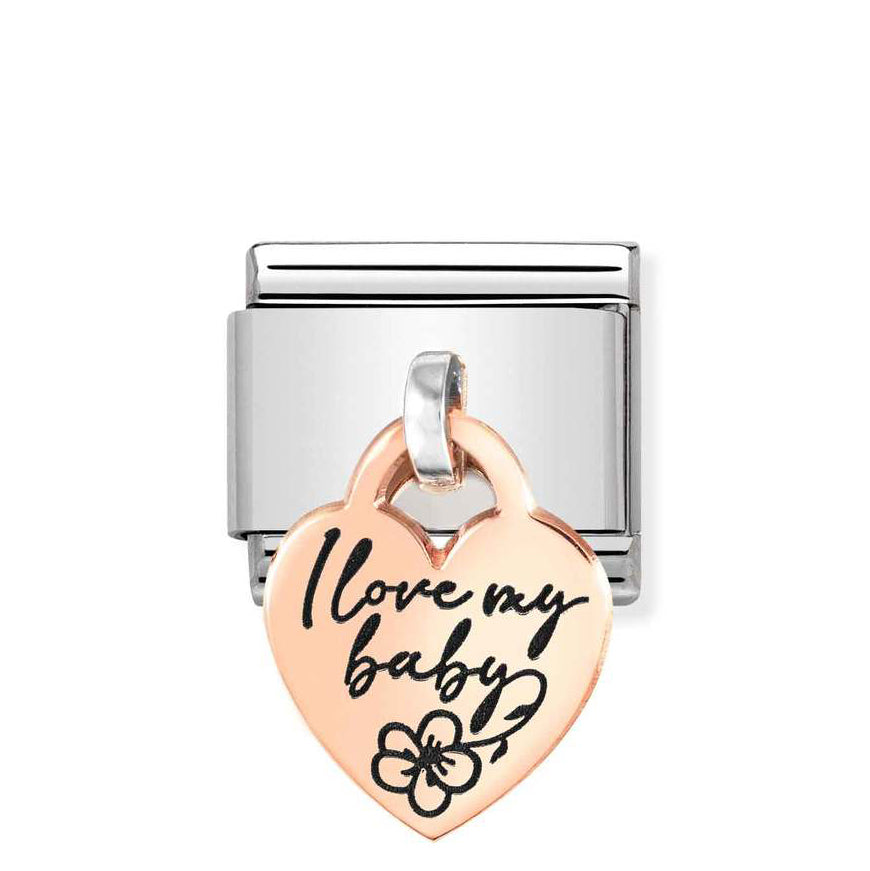 Nomination Classic Rose Gold My Baby Heart Pendant Charm