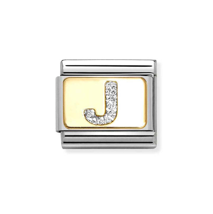 Nomination 18ct Gold Classic Gold Glitter Letter Initials A-Z Charms