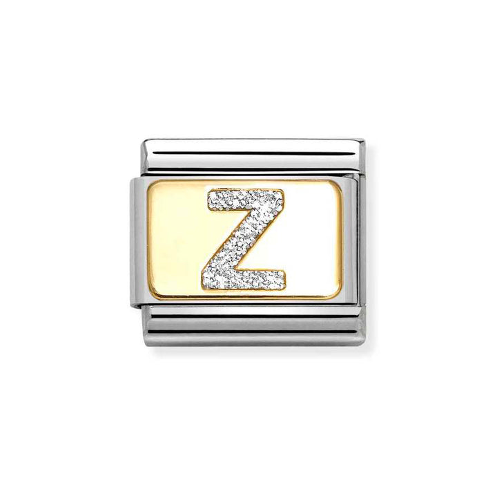 Nomination 18ct Gold Classic Gold Glitter Letter Initials A-Z Charms