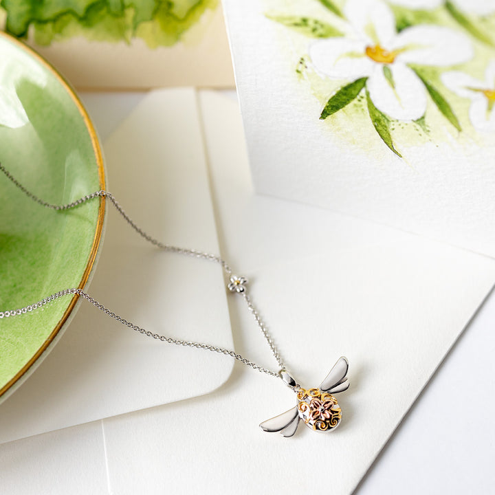 Kit Heath Silver Blossom Flyte Queen Bee Necklace