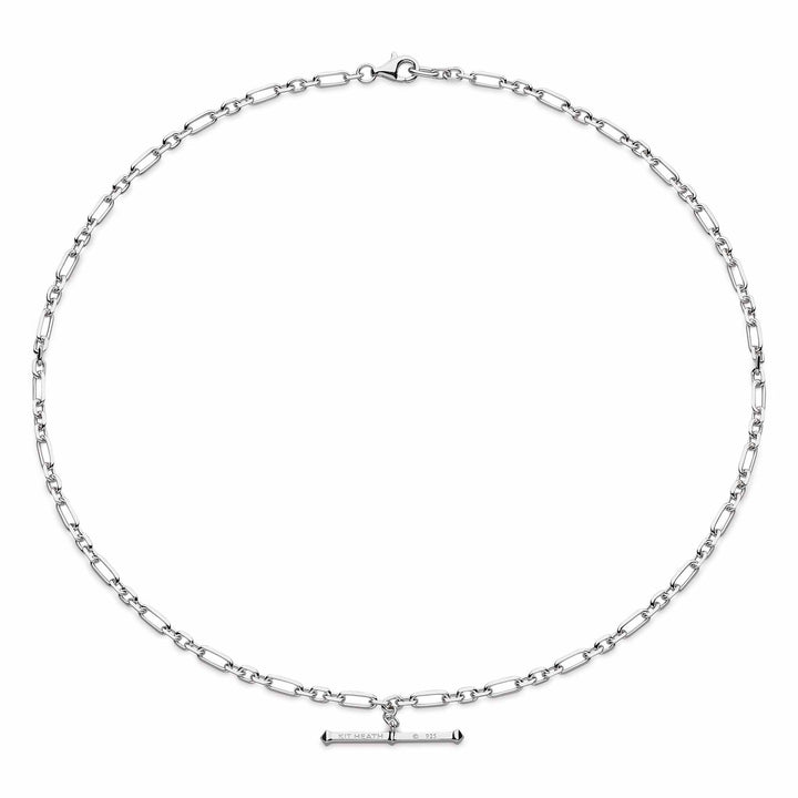 Kit Heath Silver Revival Figaro Chain T-Bar Necklace