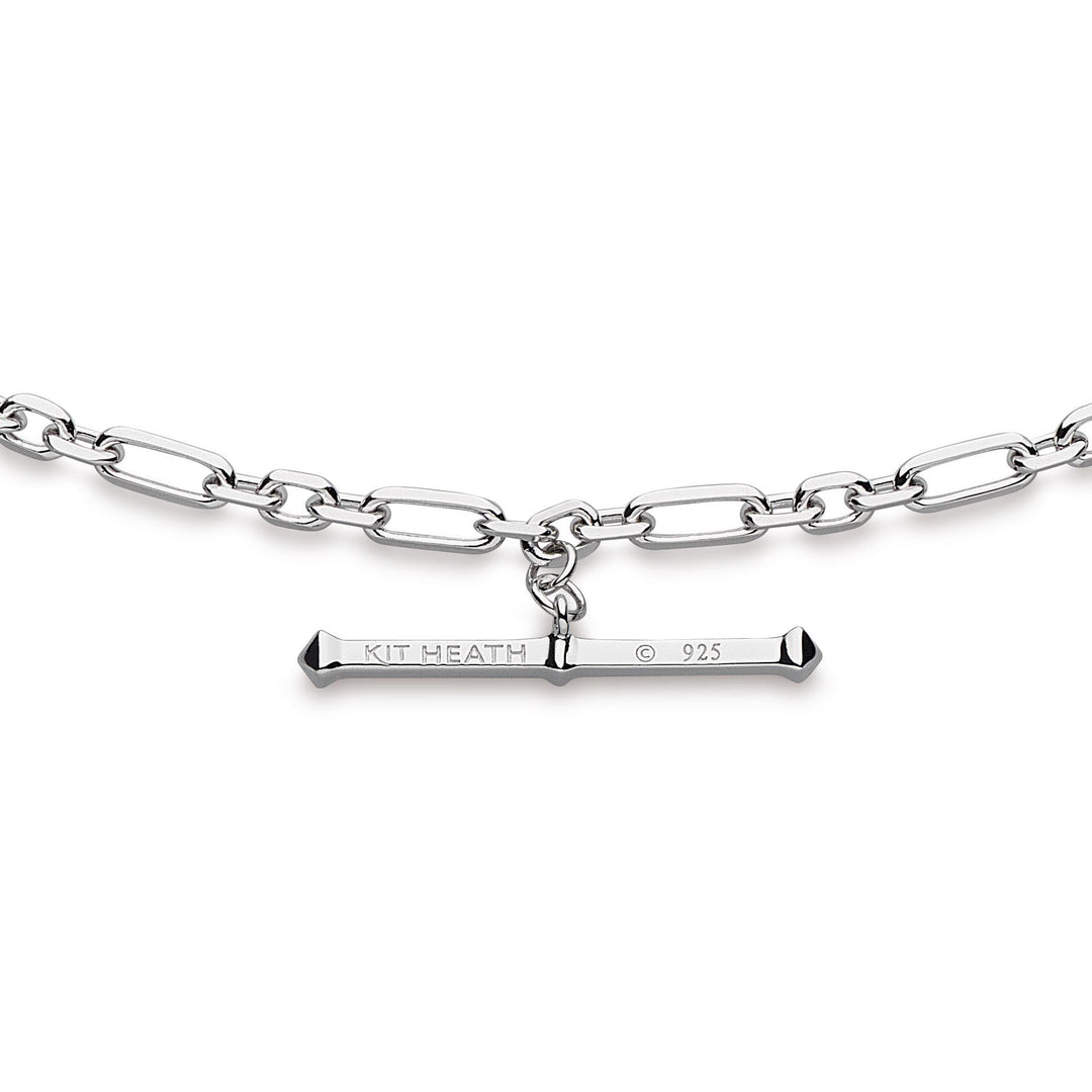 Kit Heath Silver Revival Figaro Chain T-Bar Necklace