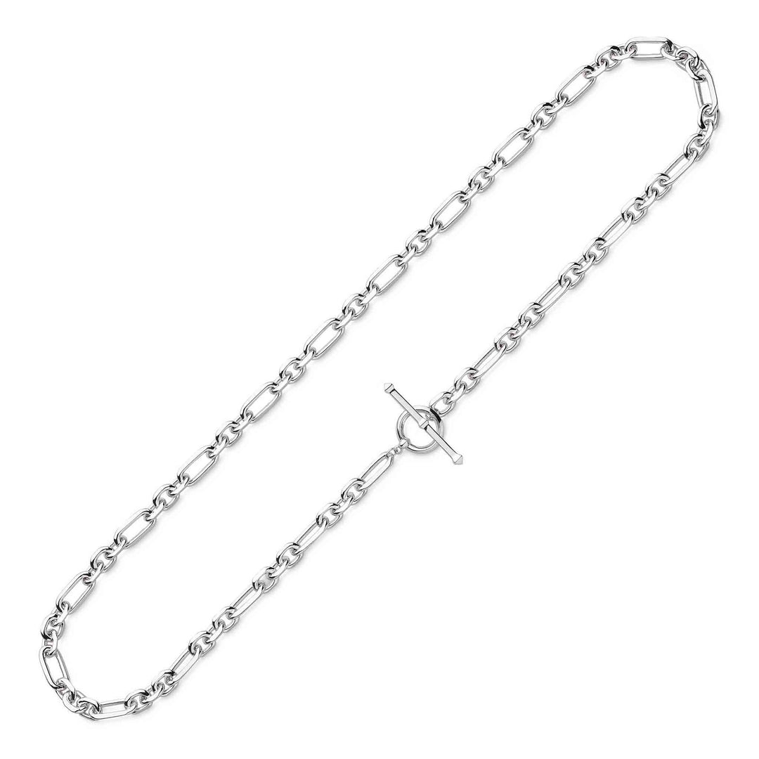 Kit Heath Silver Revival Figaro Link T-Bar Necklace