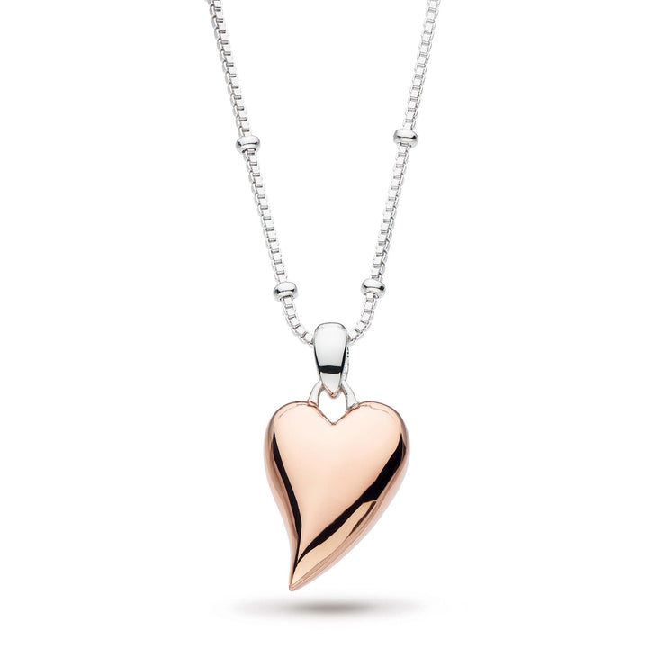 Kit Heath Silver Desire Cherish Blush Heart Ball Chain Necklace