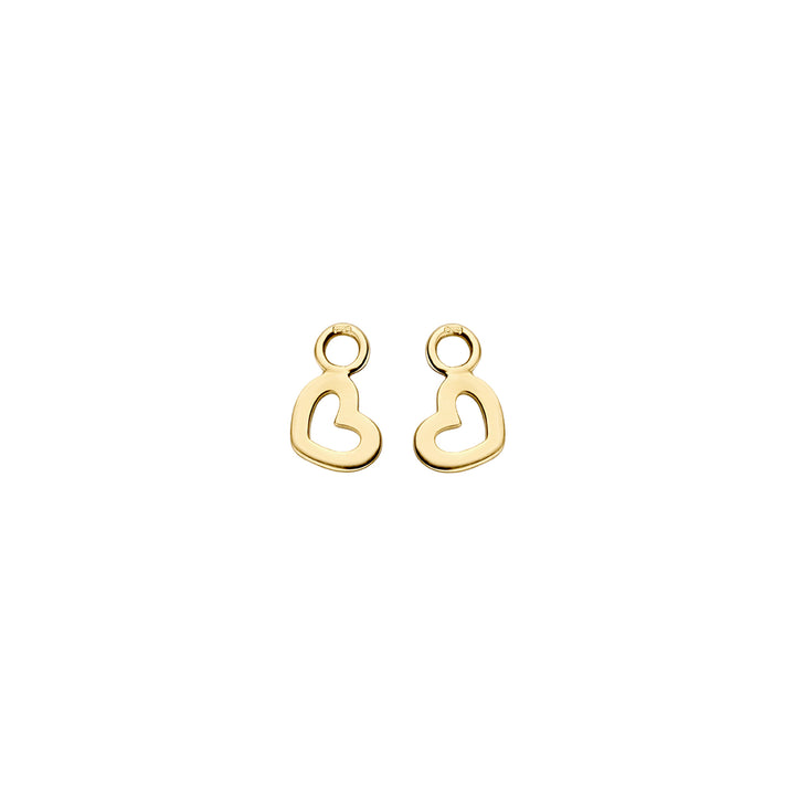 Blush 14ct Solid Gold Heart Earring Charms