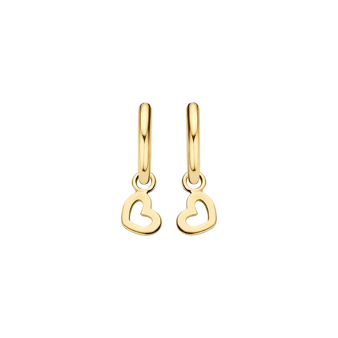 Blush 14ct Solid Gold Heart Earring Charms