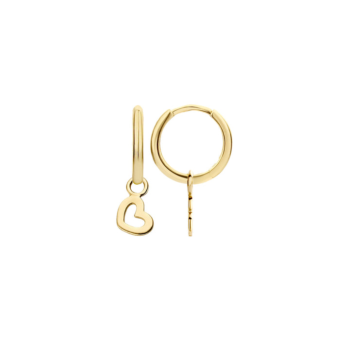 Blush 14ct Solid Gold Heart Earring Charms