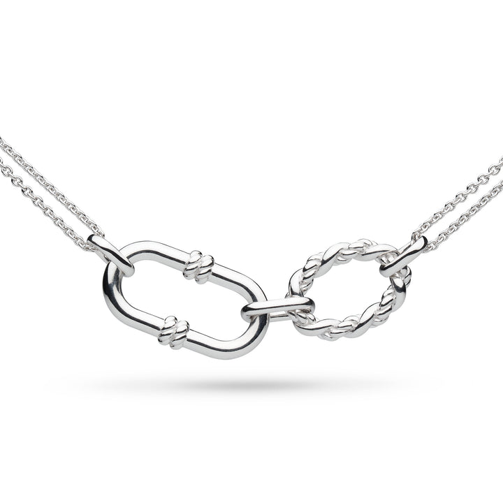 Kit Heath Silver Marina Grande Twin Chain Necklace