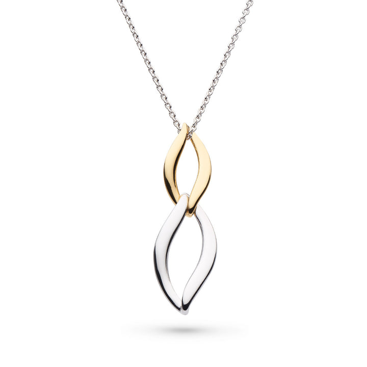 Kit Heath Silver Entwine Twine Duo Link Necklace