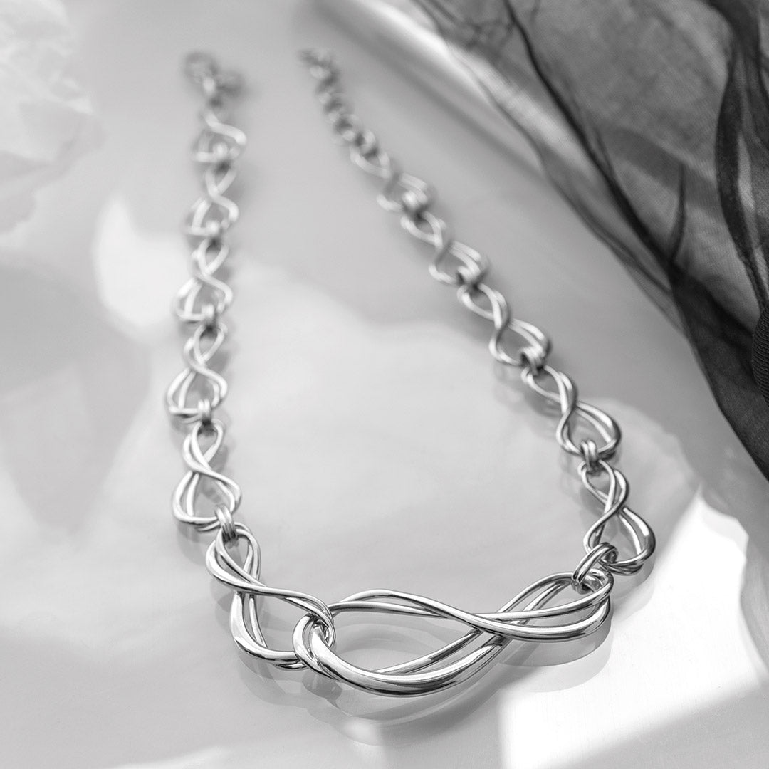 Kit Heath Silver Infinity Grande Multi Link Necklace