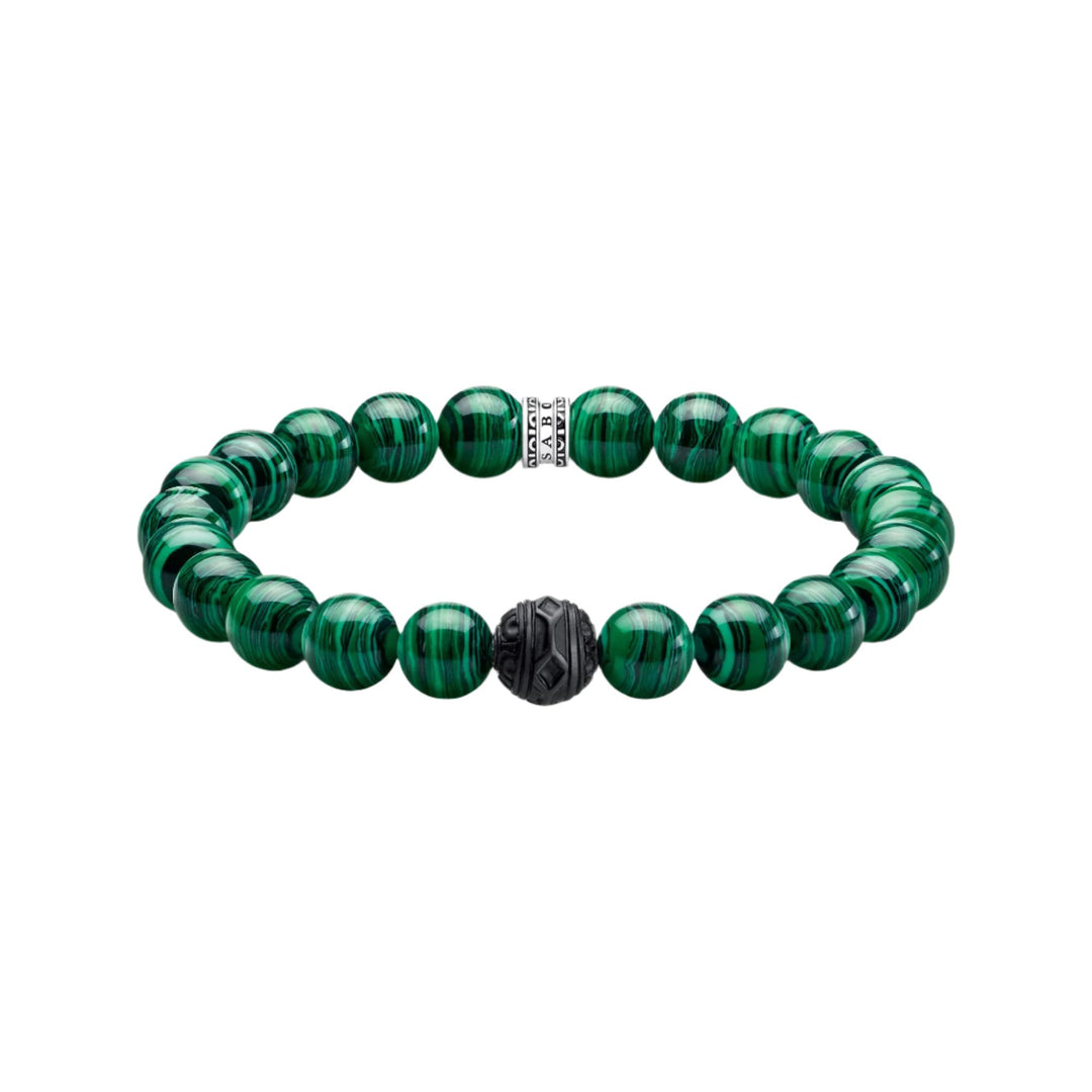 Thomas Sabo Silver and Black Cat Green Bracelet