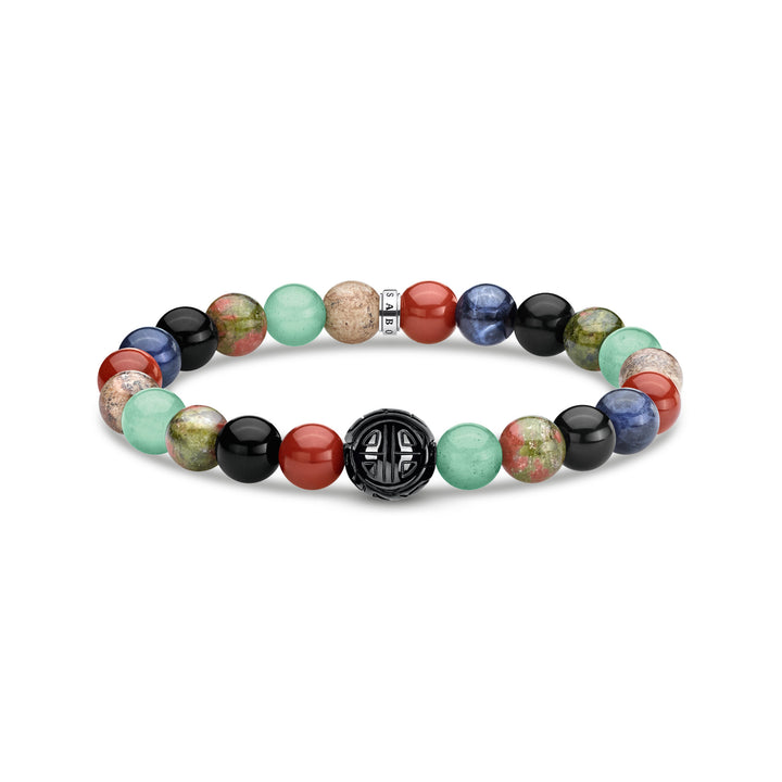 Thomas Sabo Silver Multicoloured Beaded Bracelet