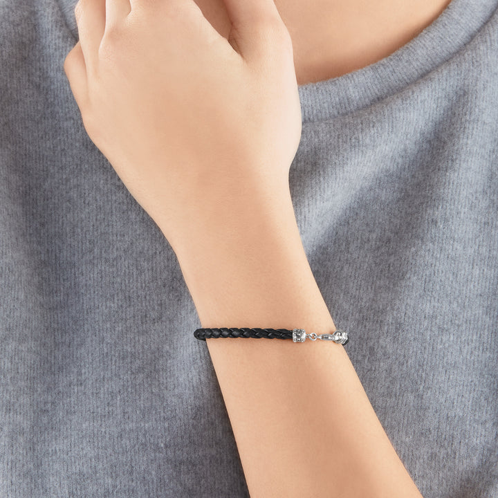 Thomas Sabo Black Leather Bracelet