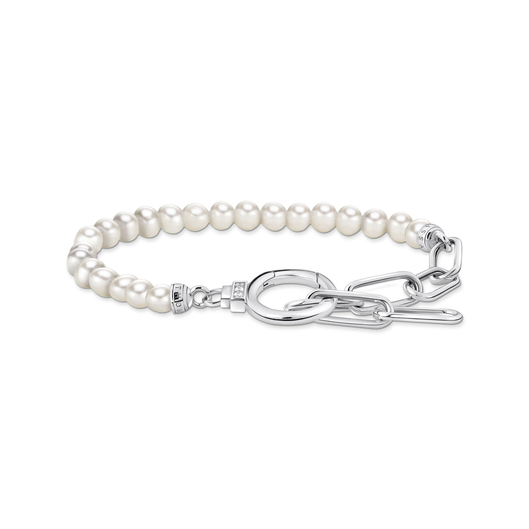 Thomas Sabo Silver Link Freshwater Pearl Bracelet