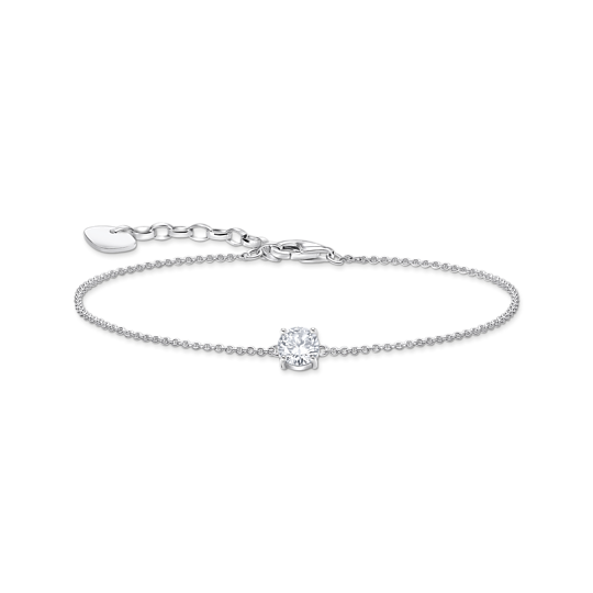 Thomas Sabo Silver Round Zirconia Bracelet