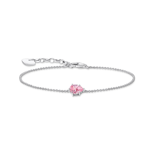 Thomas Sabo Silver Pink Drop CZ Bracelet