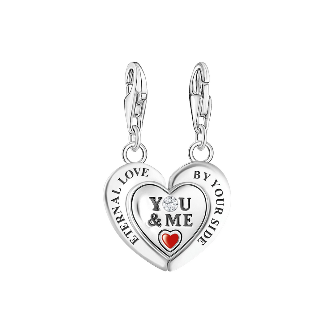 Thomas Sabo Silver You & Me Heart Shape Charm