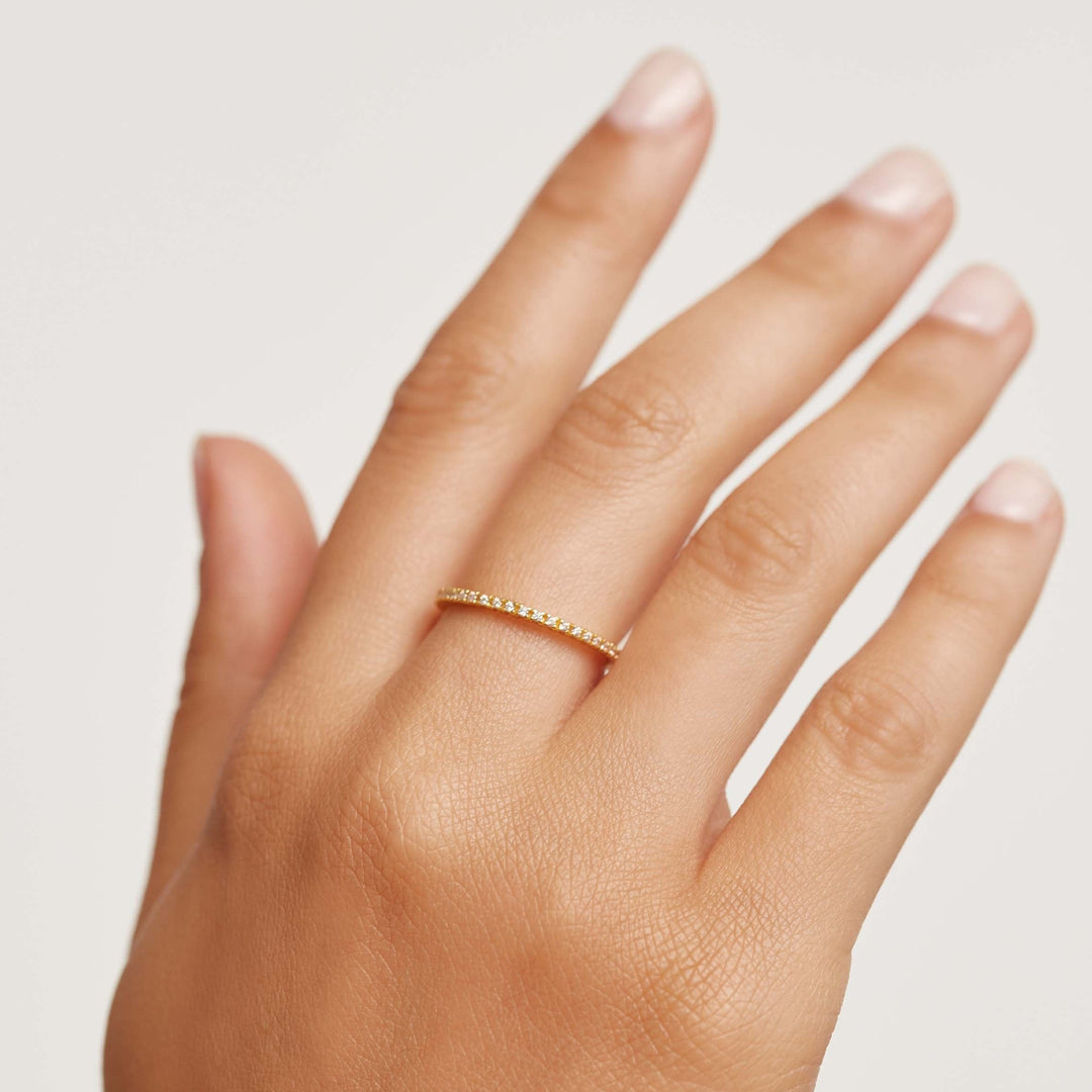 PDPAOLA Gold White Essential Ring